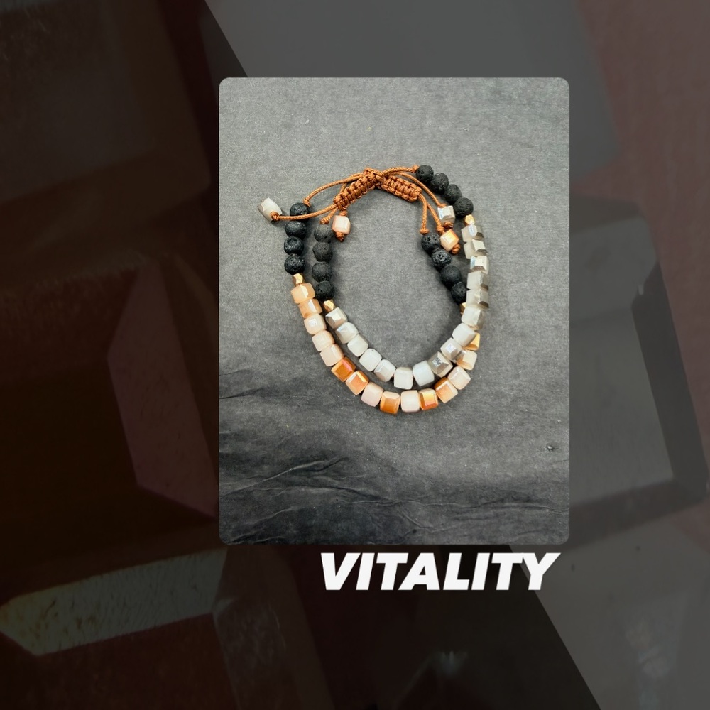 EUC Vitality Glass Diffuser Bracelet Set